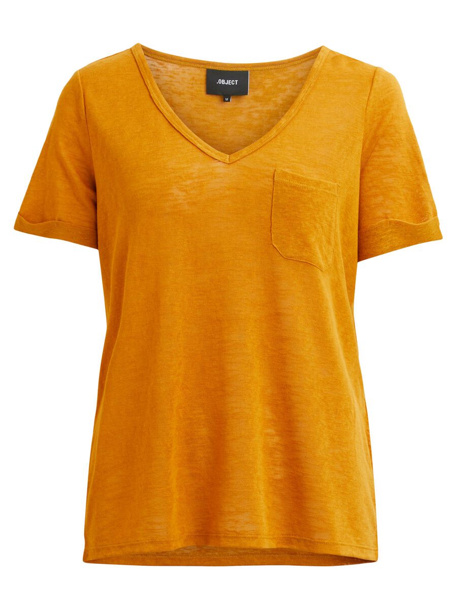 Carousel image - V-AUSSCHNITT T-SHIRT, Buckthorn Brown | 1