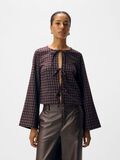 Product image thumbnail - CHECKERED TOP, Mauve Wine | 2