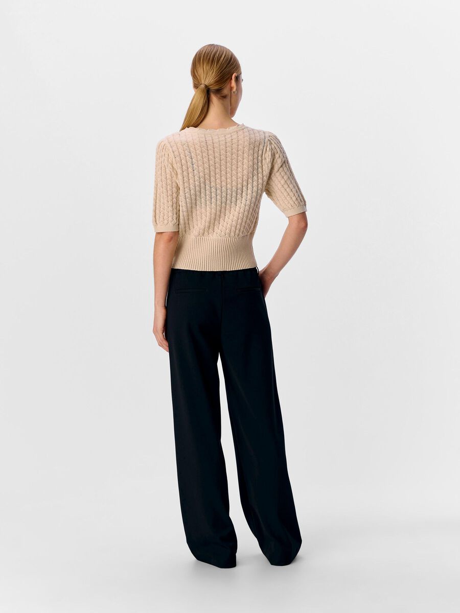 OBJECT SHORT SLEEVED CARDIGAN, Sandshell, highres - 23046319_Sandshell_004.jpg