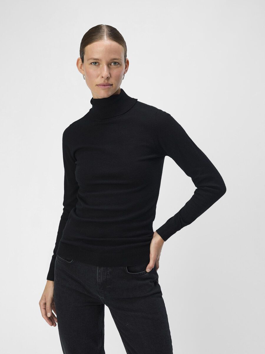 Object Collectors Item OBJTHESS KNITTED PULLOVER, Black, highres - 23033228_Black_003.jpg