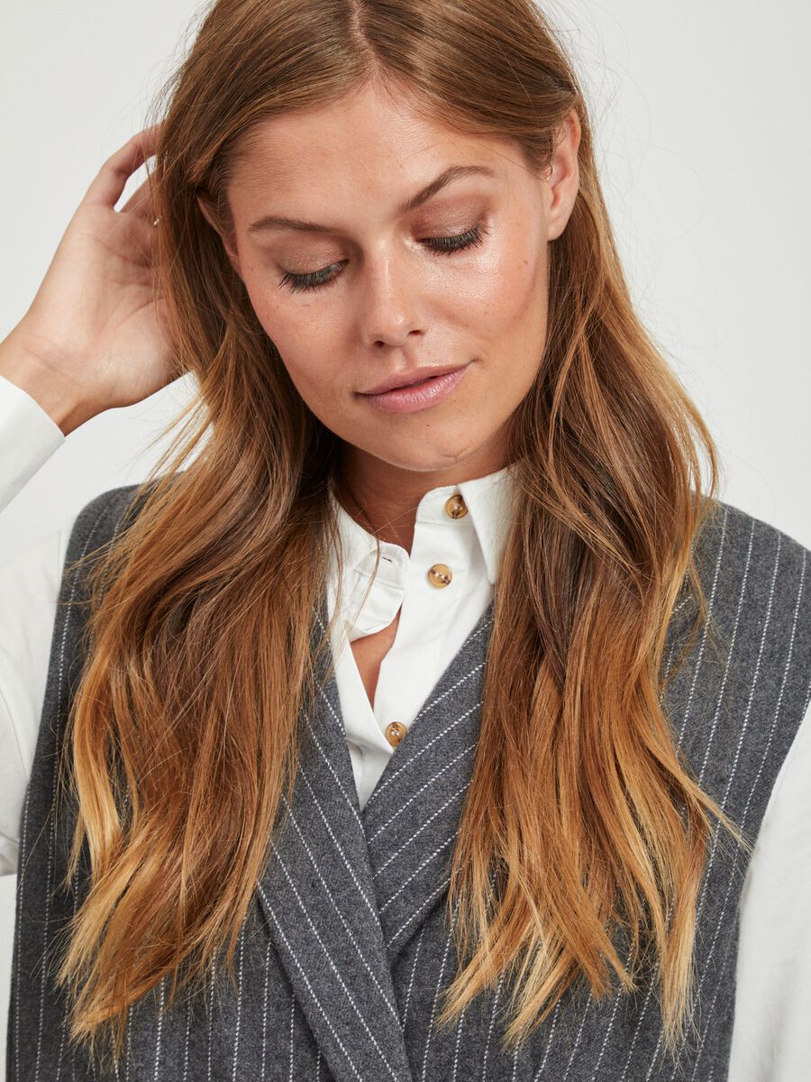 Carousel image - BLAZER SLEEVELESS DRESS, Medium Grey Melange | 6