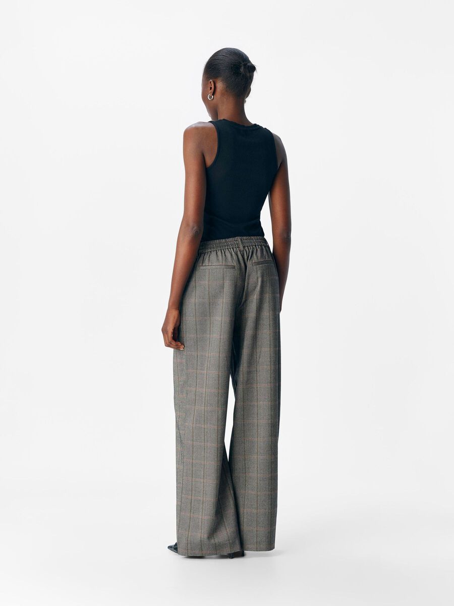 Product carousel image - OBJLISA WIDE-LEG TROUSERS, Black | 2
