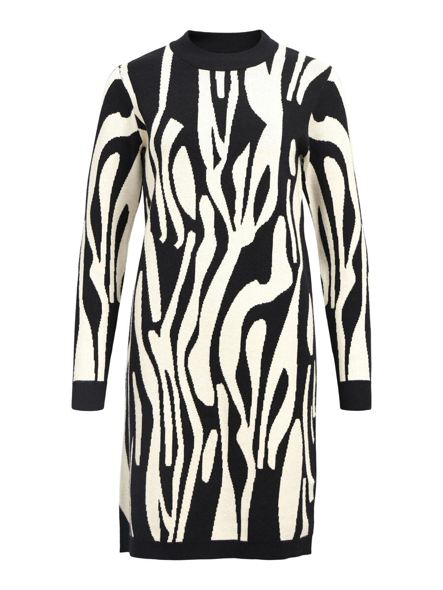Carousel image - OBJRAY KNITTED DRESS, Black | 1