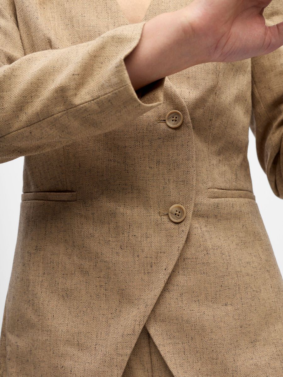 Carousel image - DOUBLE-BREASTED BLAZER, Tannin | 5