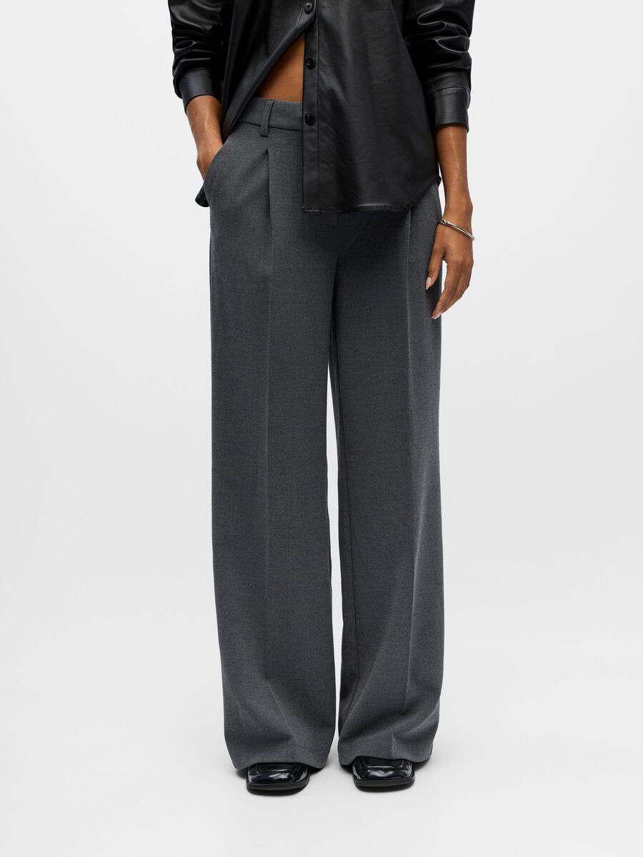 Product carousel image - LARGE PANTALON, Dark Grey Melange | 1