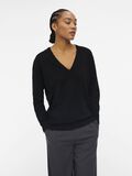 Object Collectors Item V-HALS STRIKKET PULLOVER, Black, highres - 23034470_Black_003.jpg