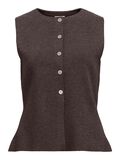 Product image thumbnail - KNITTED VEST, Seal Brown | 1