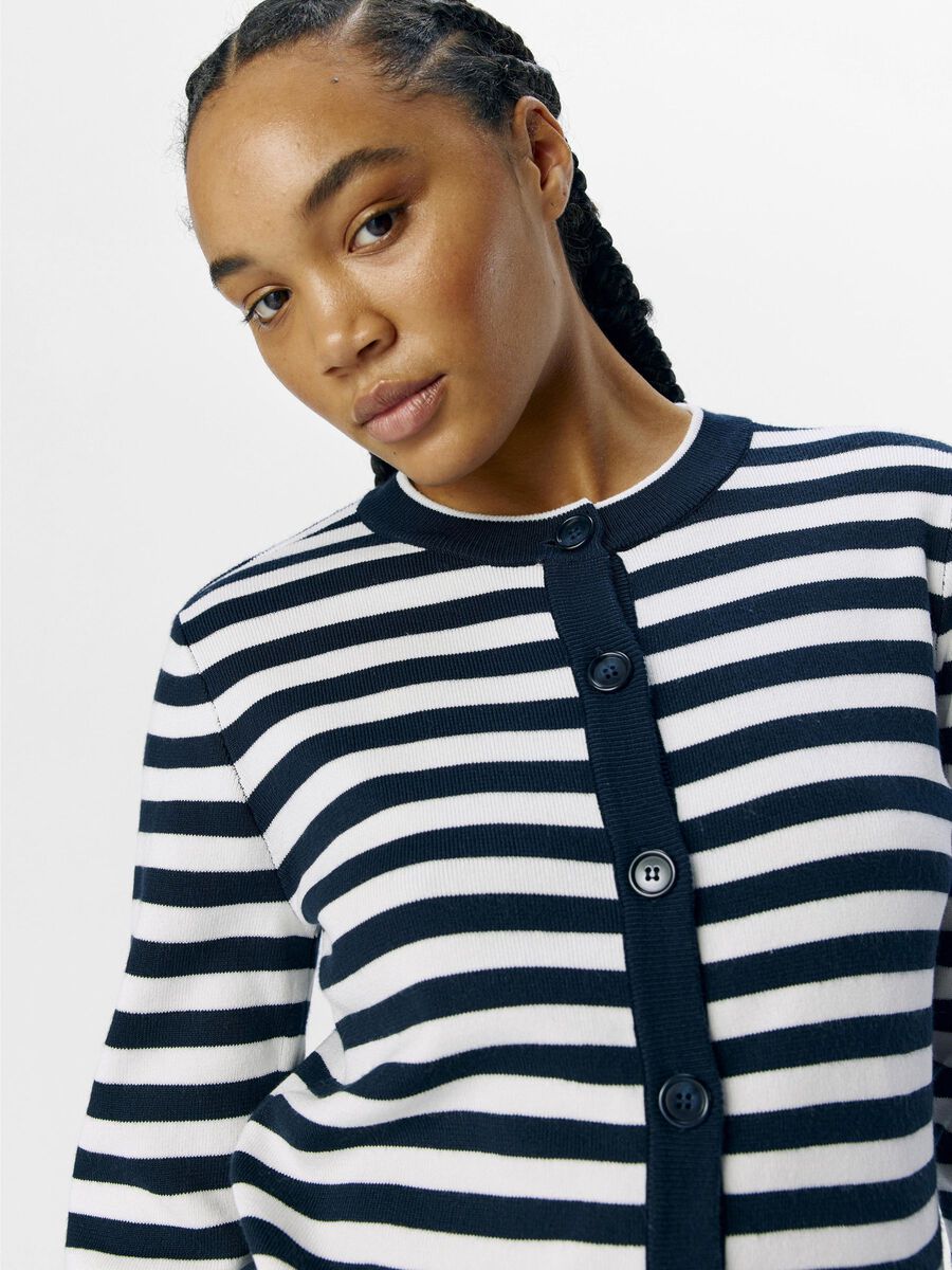 Carousel image - OBJESTER  KNITTED CARDIGAN, Sky Captain | 5