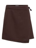 Product image thumbnail - DENIM WRAP SKIRT, Seal Brown | 1