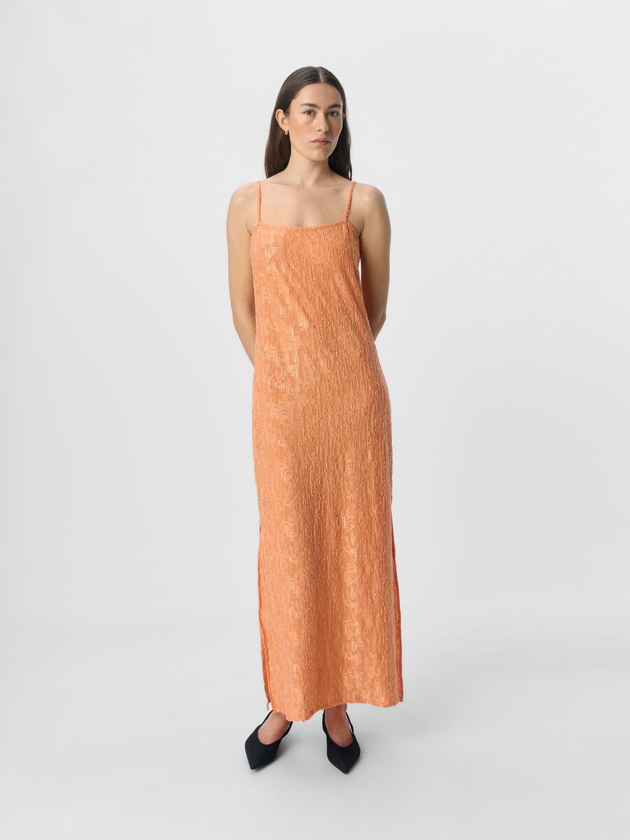 OBJECT JACQUARD MAXI DRESS, Melon, highres - 23046407_Melon_003.jpg