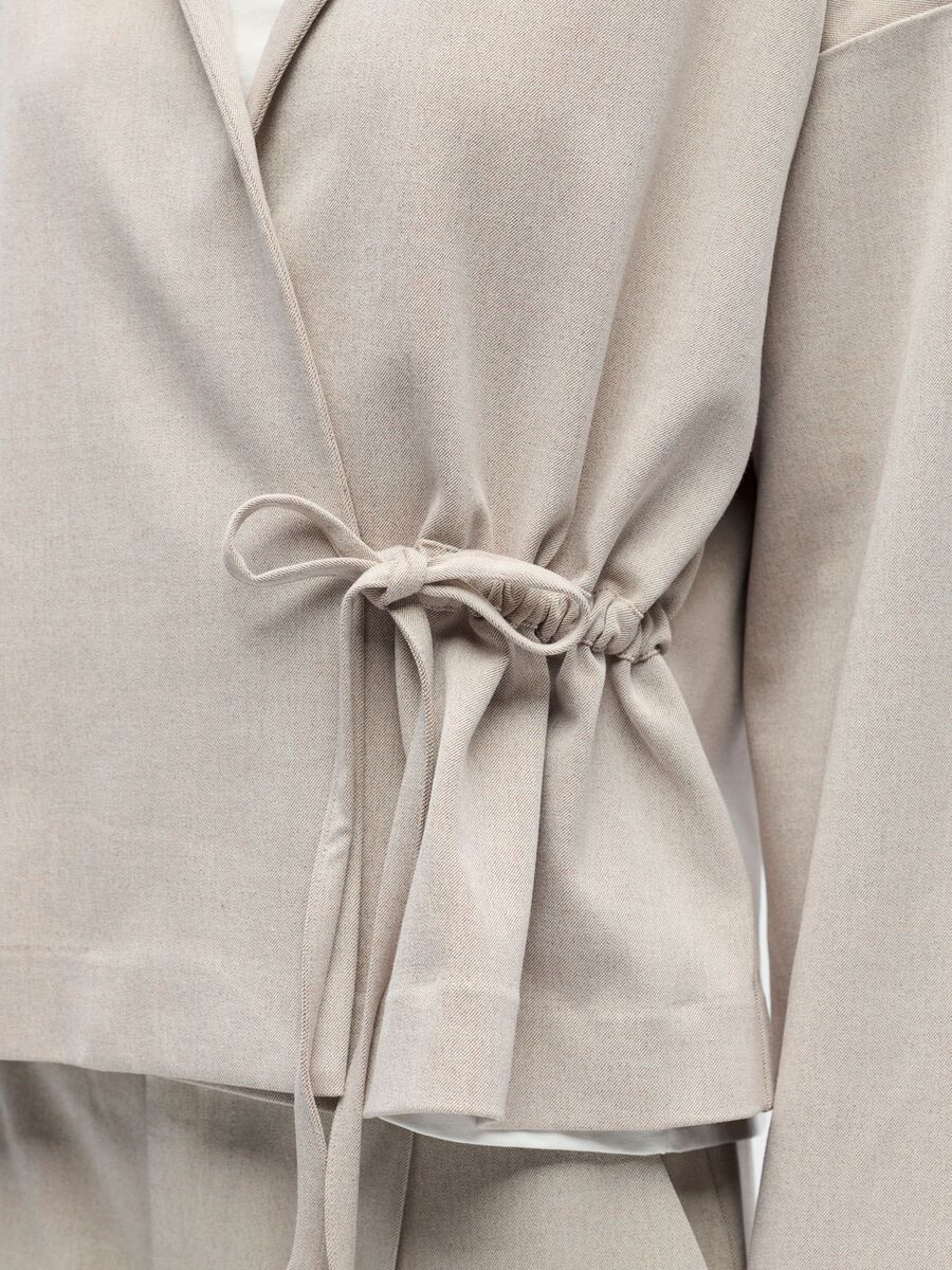 Carousel image - WRAP FRONT BLOUSE, Twill | 5