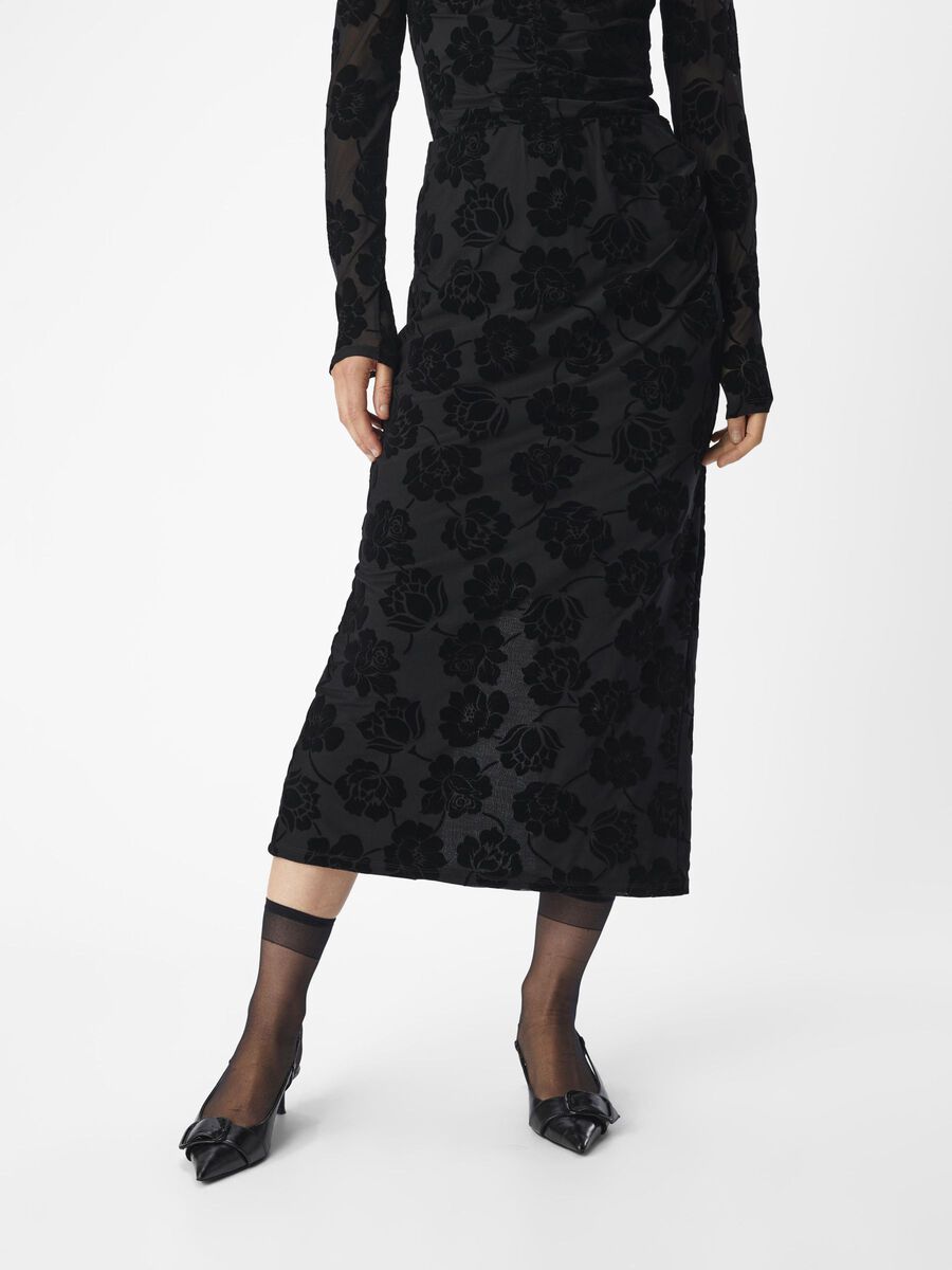 OBJECT VELVET MIDI SKIRT, Black, highres - 23045472_Black_003.jpg