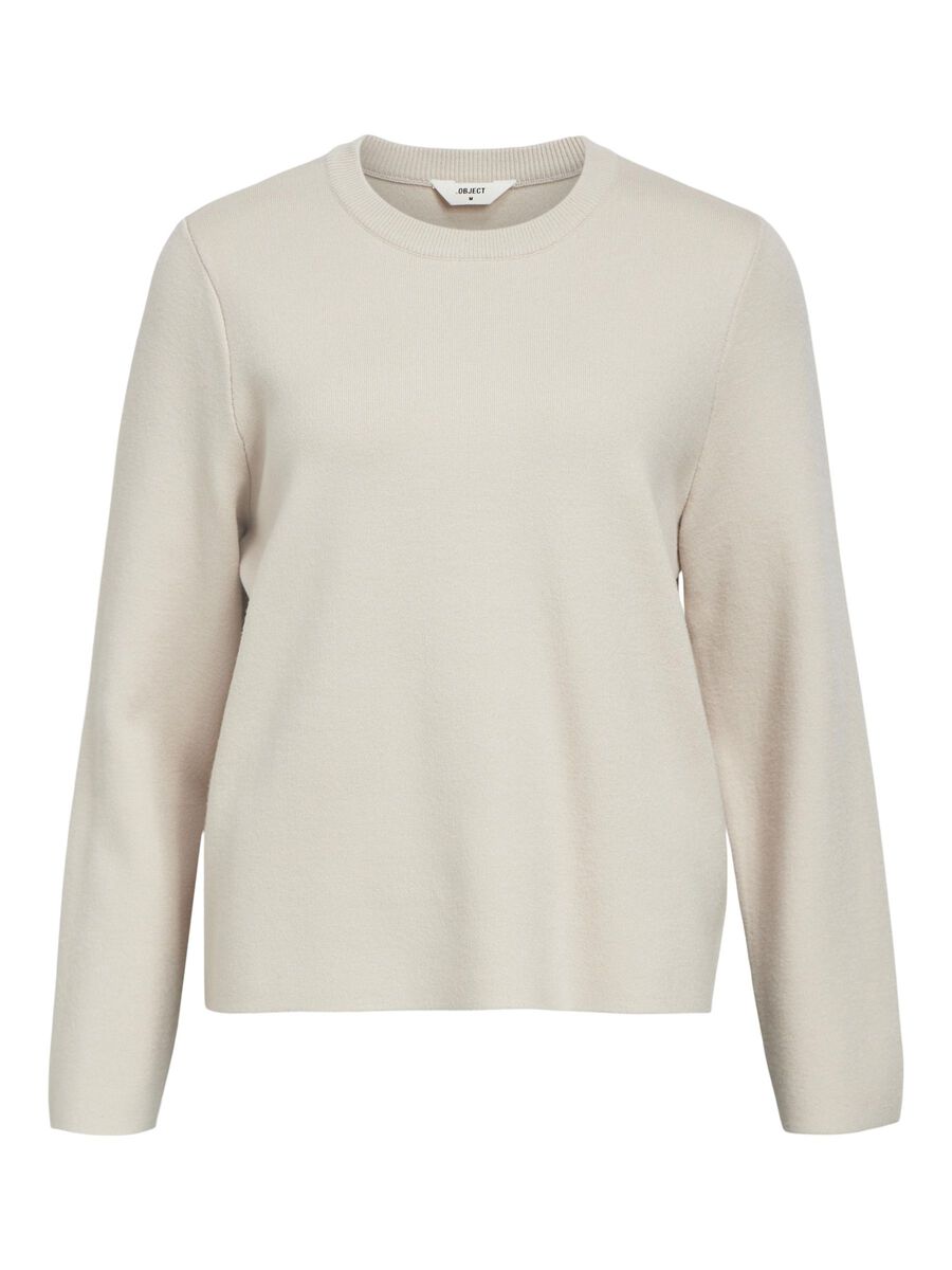 OBJECT LONG SLEEVED KNITTED PULLOVER, Silver Gray, highres - 23043511_SilverGray_001.jpg