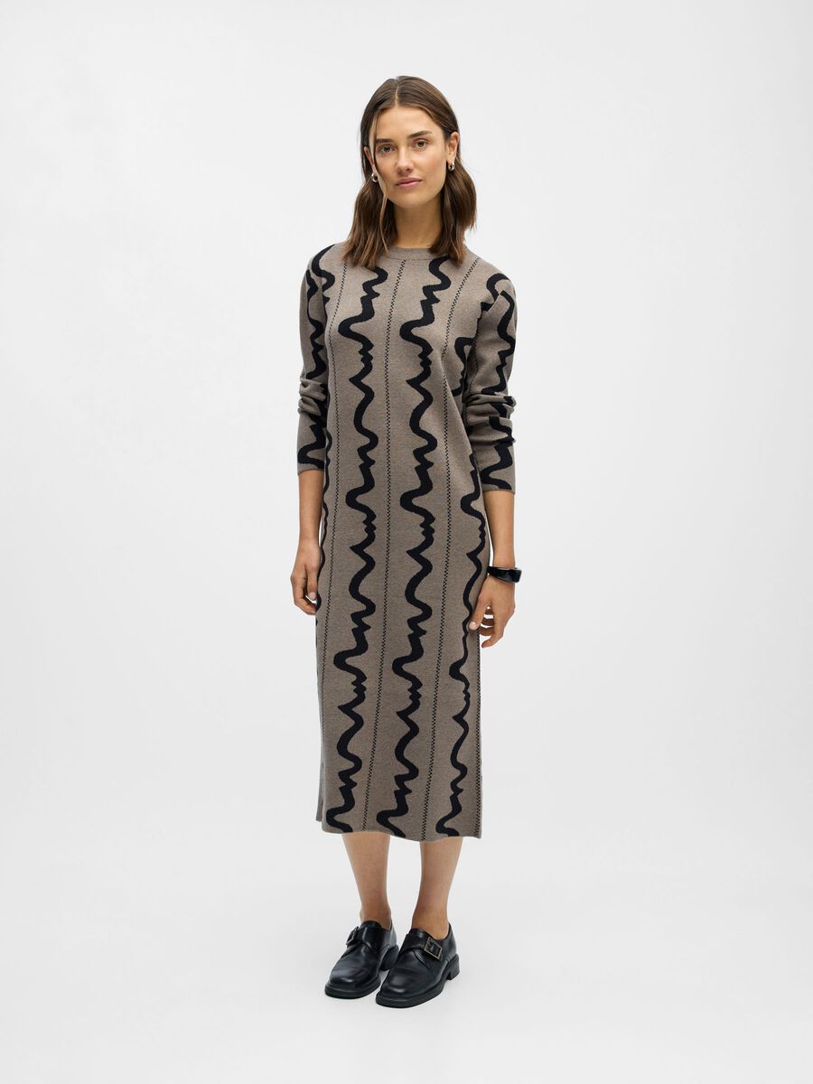 Carousel image - KNITTED MAXI DRESS, Morel | 2