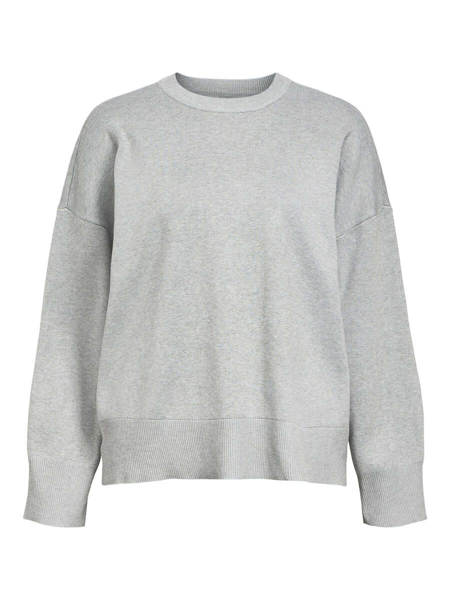 OBJECT OVERSIZED PULLOVER, Light Grey Melange, highres - 23045706_LightGreyMelange_001.jpg