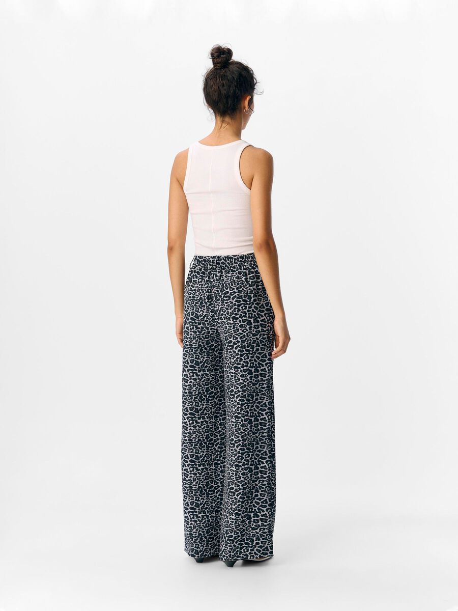 OBJECT LEOPARD PRINT WIDE-LEG TROUSERS, Grey, highres - 23046226_Grey_1208637_004.jpg