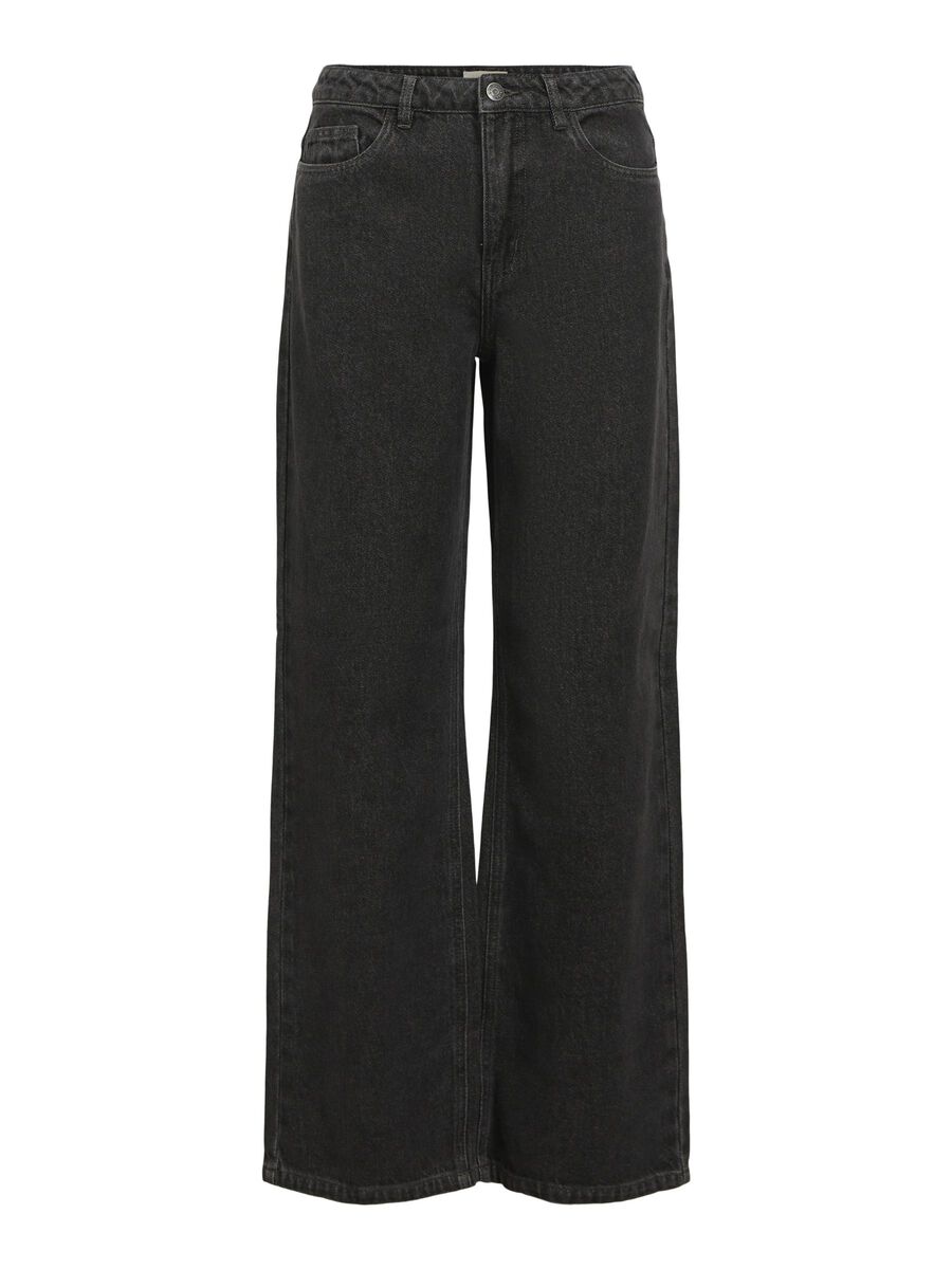OBJECT BREDE PIJP JEANS, Dark Grey Denim, highres - 23046617_DarkGreyDenim_001.jpg