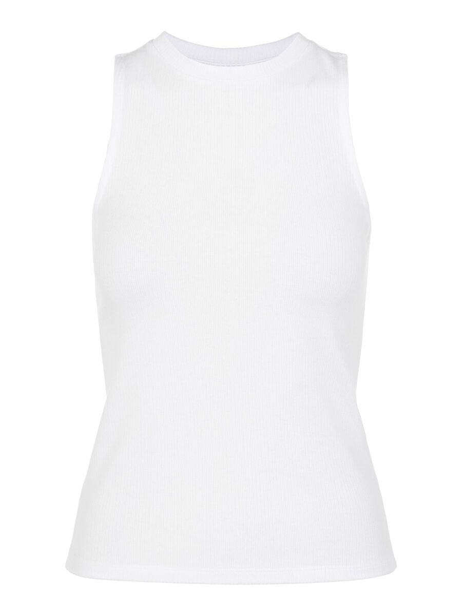 Object Collectors Item ROUND NECK SLEEVELESS TOP, White, highres - 23034452_White_001.jpg