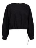 OBJECT LONG-SLEEVED CROP TOP, Black, highres - 23044193_Black_001.jpg