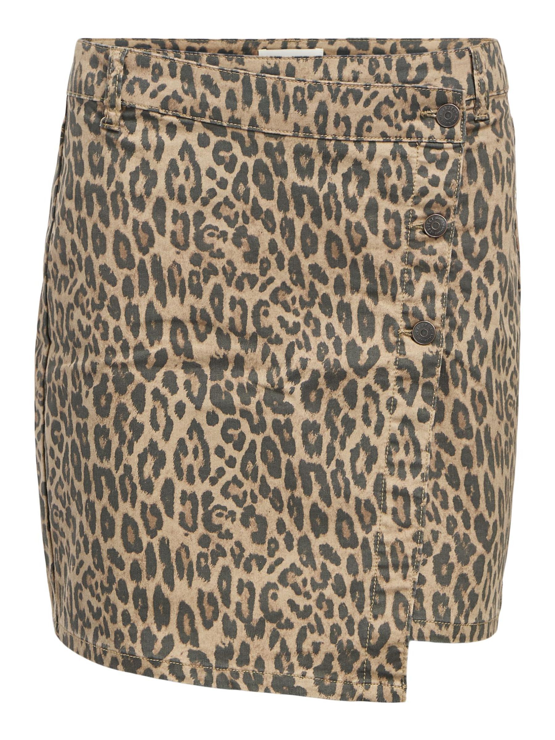 LEOPARDPRINTED WRAP SKIRT Brown .OBJECT CI Finland