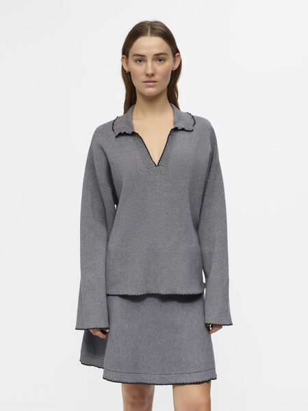 Object Collectors Item V-HALS PULLOVER, Medium Grey Melange, highres - 23044234_MediumGreyMelange_1129493_003.jpg