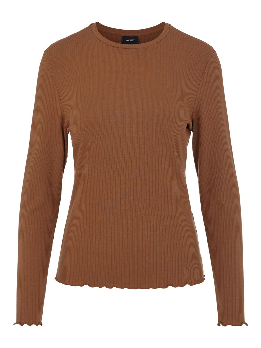 Object Collectors Item RIBBED LONG SLEEVED TOP, Partridge, highres - 23034456_Partridge_001.jpg