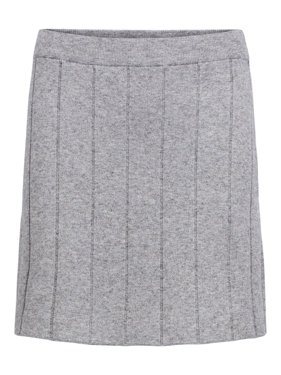 OBJECT KNITTED MINI SKIRT, Medium Grey Melange, highres - 23048186_MediumGreyMelange_001.jpg