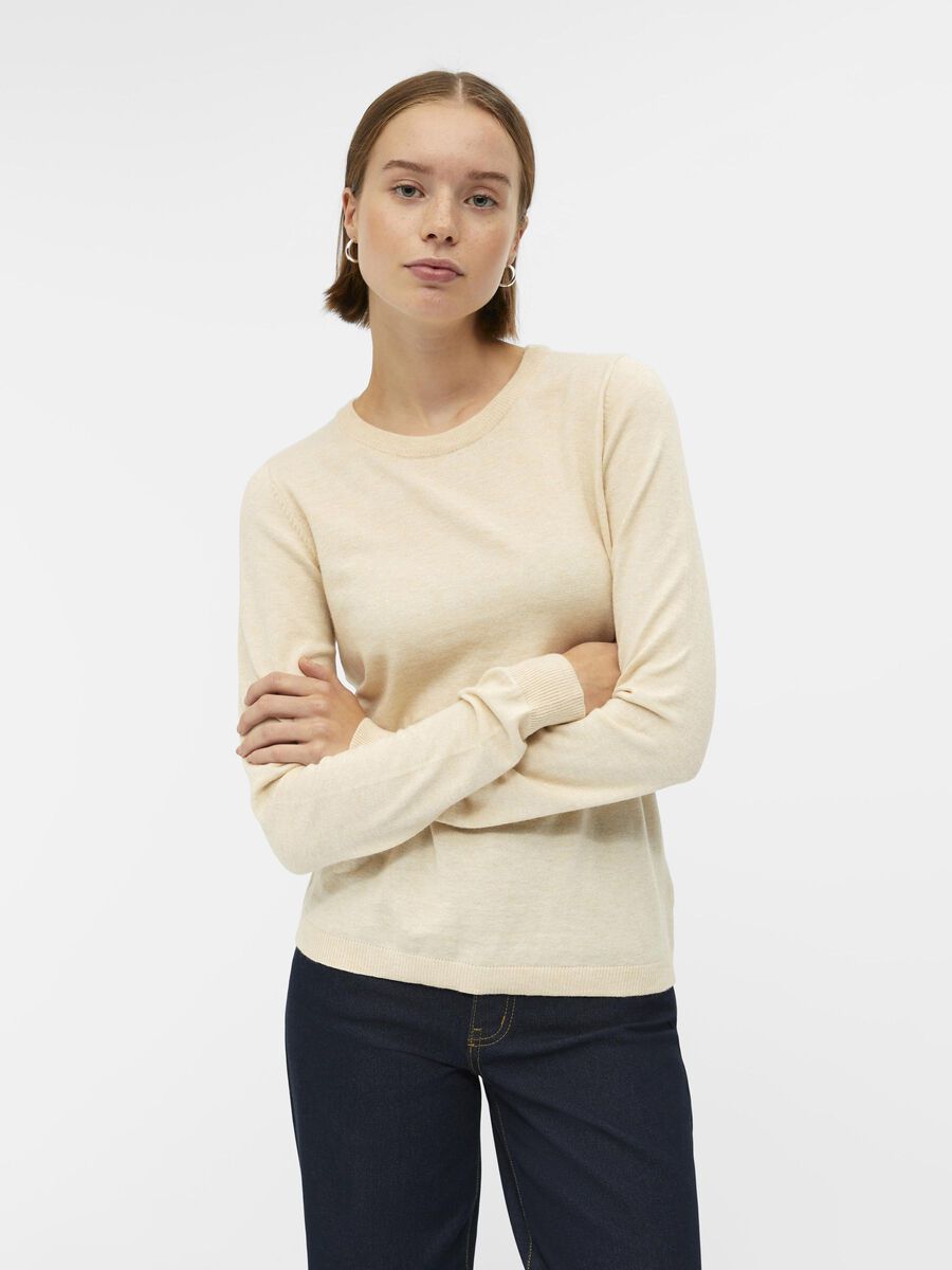 OBJECT OBJTHESS KNITTED PULLOVER, Sandshell, highres - 23034469_Sandshell_816478_003.jpg