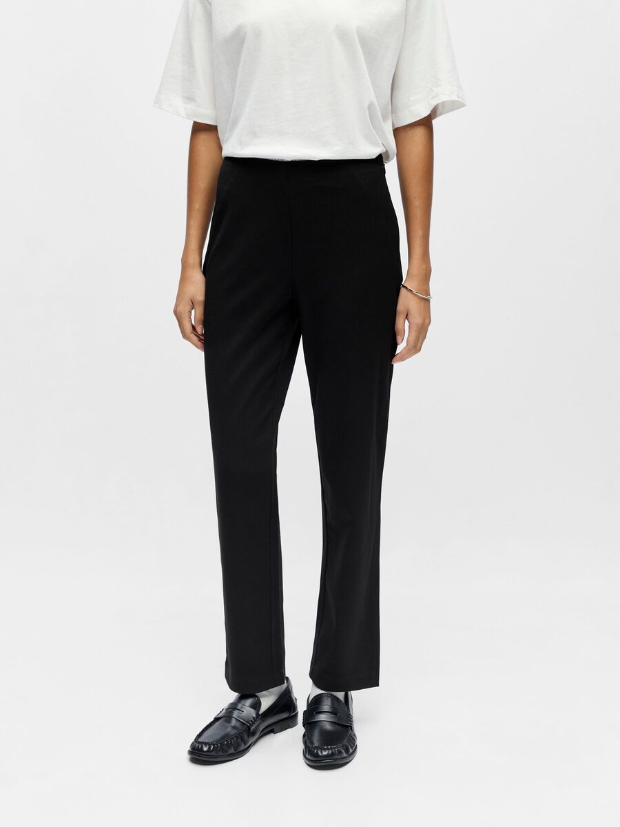 Product carousel image - MID WAIST TROUSERS, Black | 1