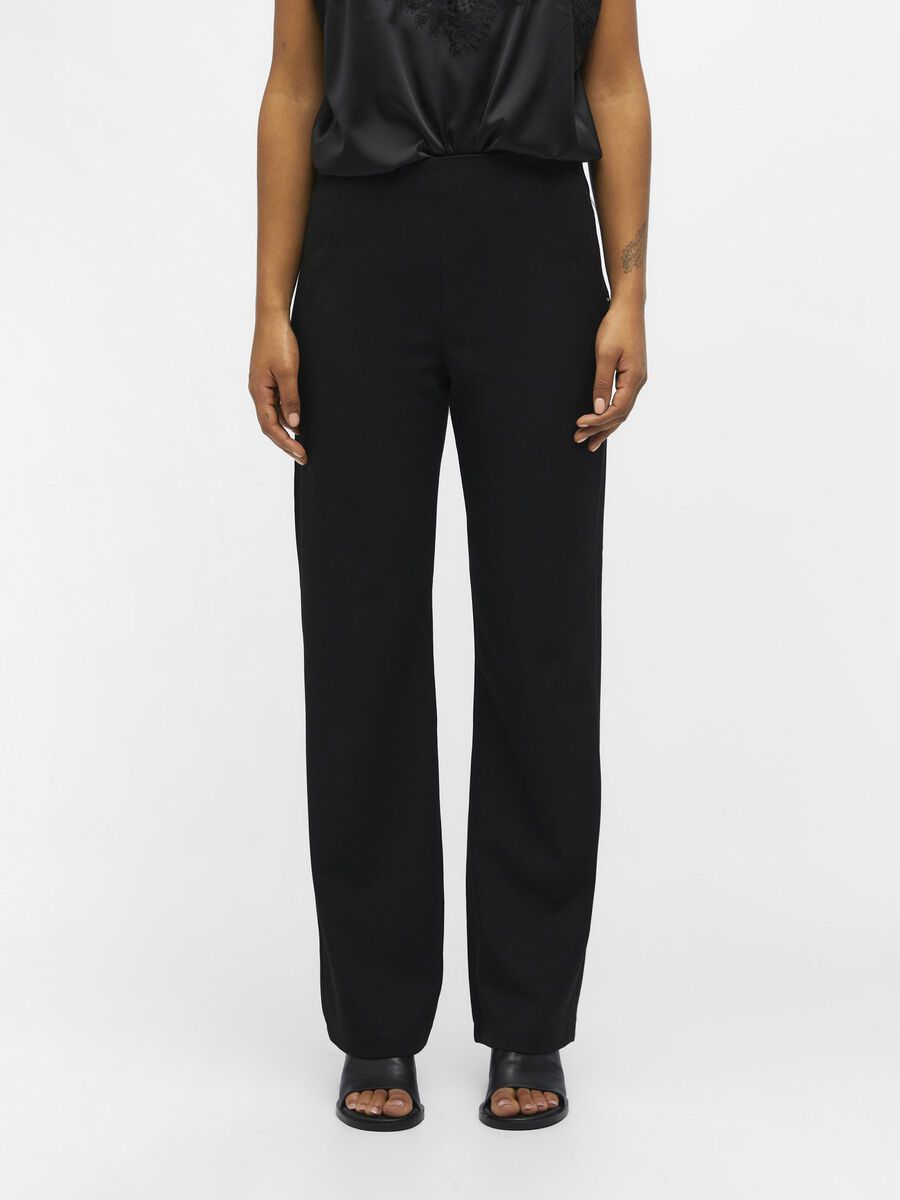 Object Collectors Item CLASSIC WIDE-LEG TROUSERS, Black, highres - 23041623_Black_003.jpg