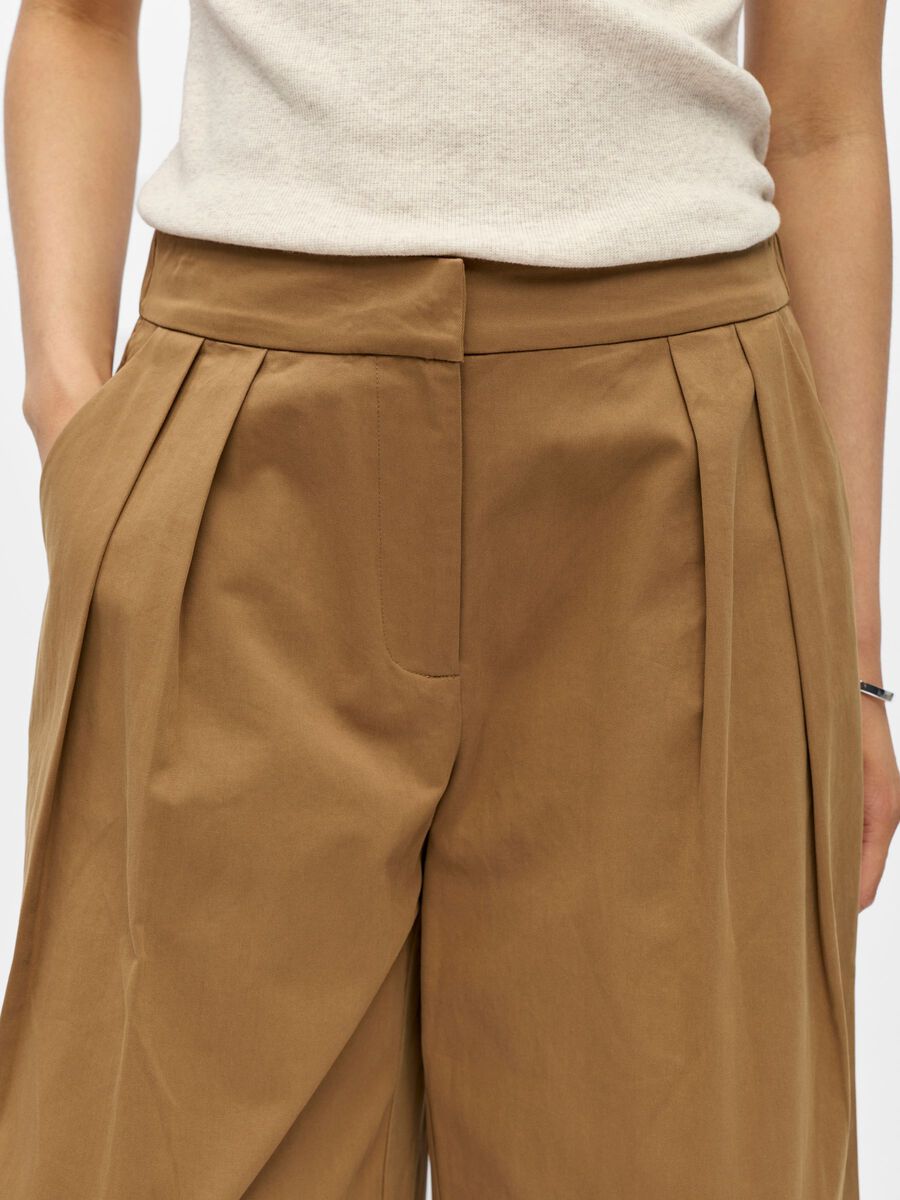 Carousel image - PANTALONES DE PIERNA ANCHA, Camel | 5