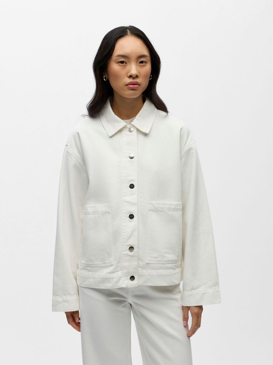 Product carousel image - BOXY DENIM JACKET, Cloud Dancer | 1