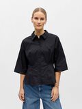 Product image thumbnail - PEPLUM SHIRT, Black | 2