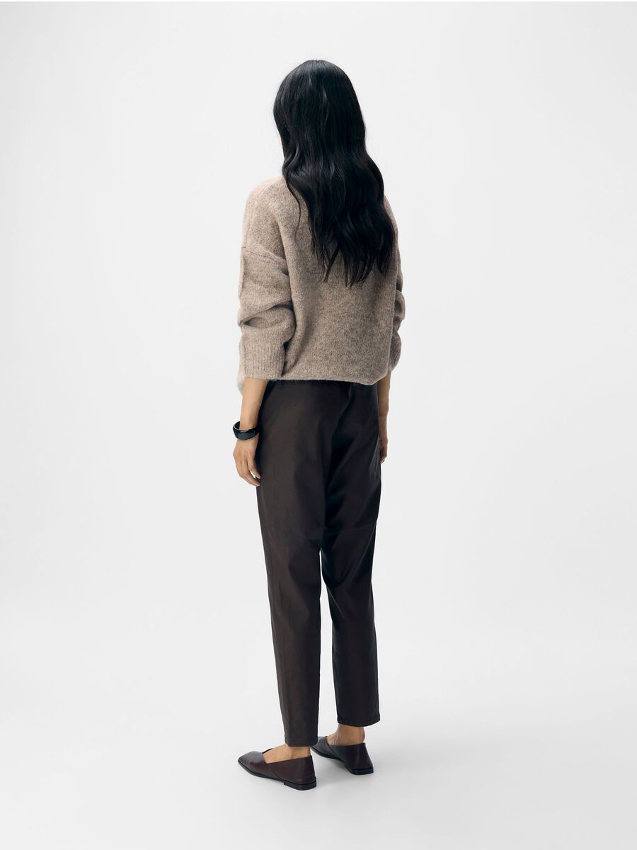Product carousel image - OBJBELLE TROUSERS, Seal Brown | 2