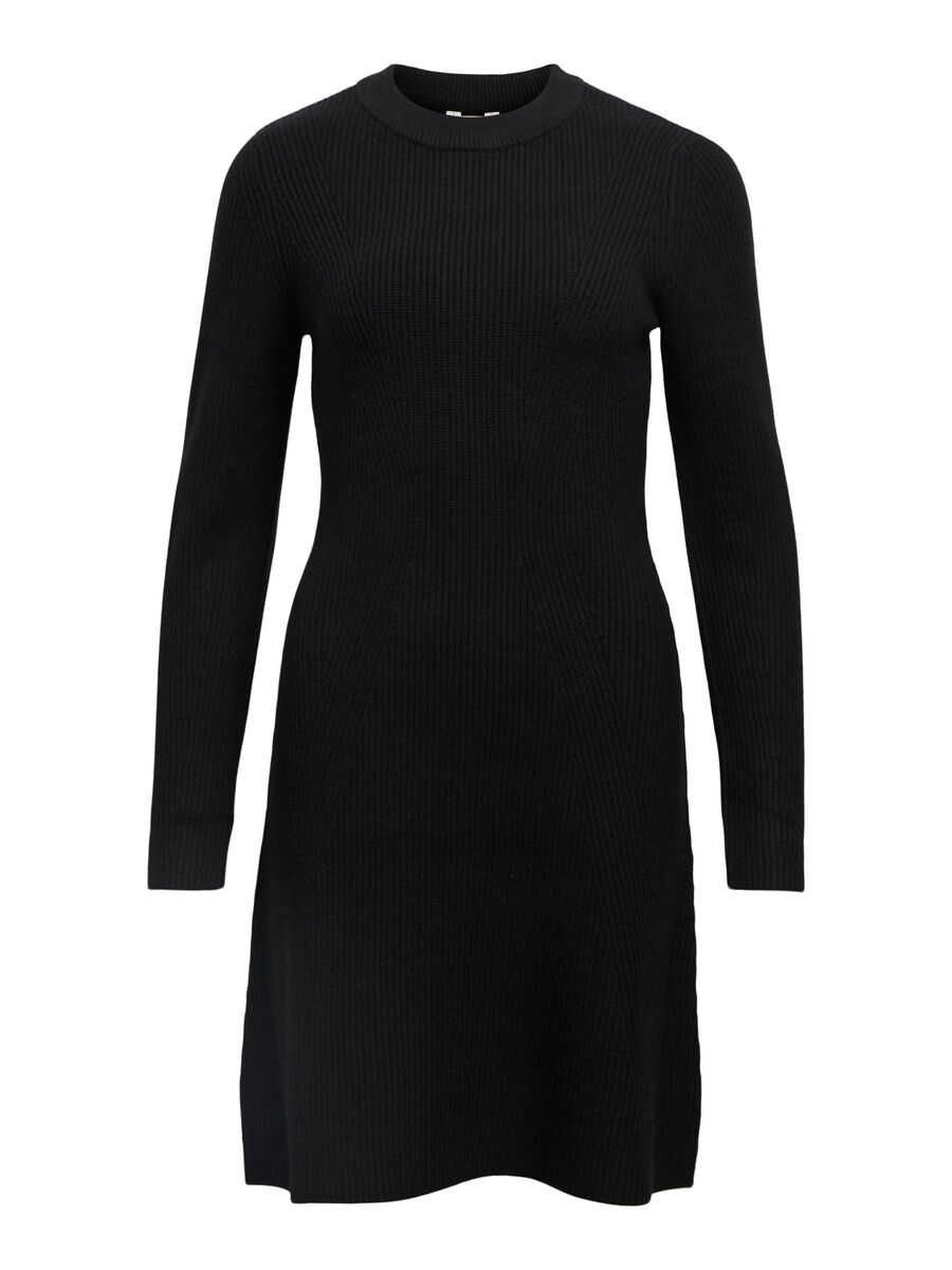 Product carousel image - KNITTED MINI DRESS, Black | 2