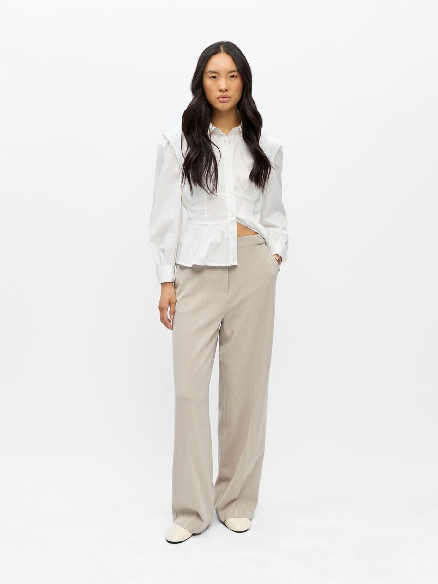 Carousel image - WIDE LEG TROUSERS, Silver Gray | 4