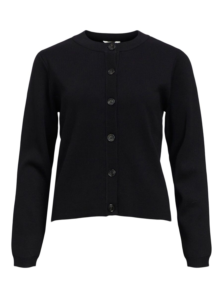 Carousel image - OBJESTER KNITTED CARDIGAN, Black | 1
