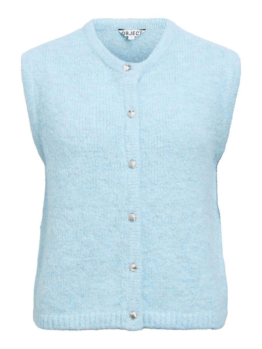 Carousel image - HOLKÄRMAD STICKAD VÄST, Winter Sky | 1