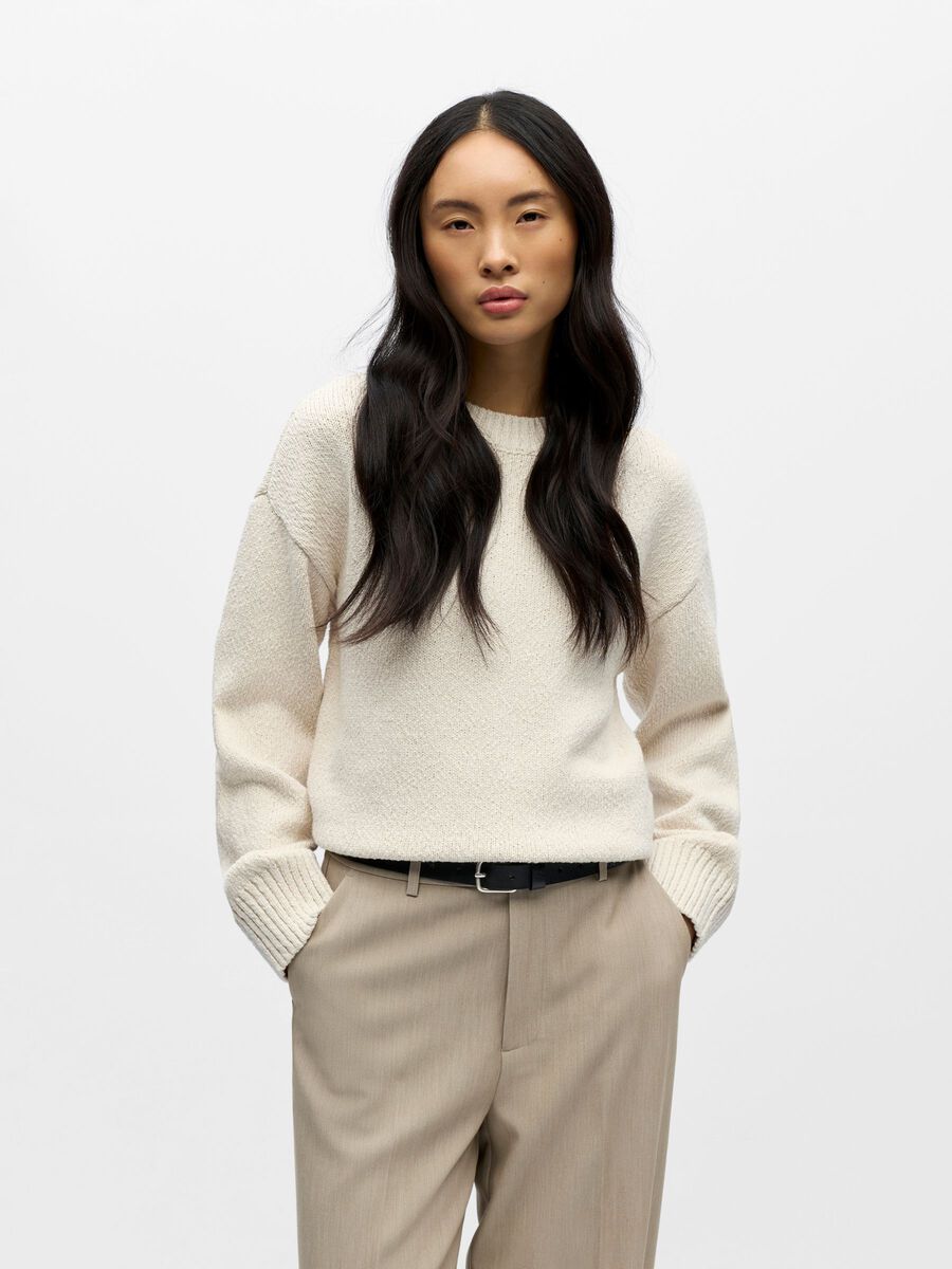 Product carousel image - KNITTED PULLOVER, White Sand | 1