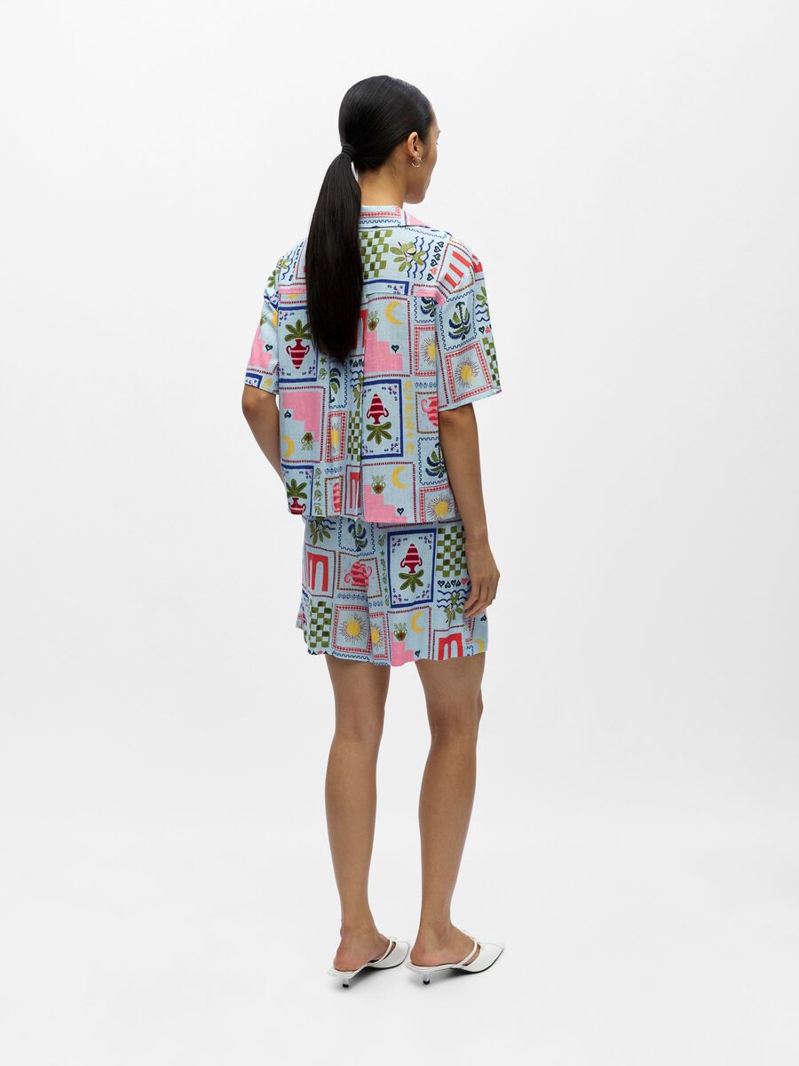 Product carousel image - SHORT SLEEVE BLOUSE, Winter Sky | 2