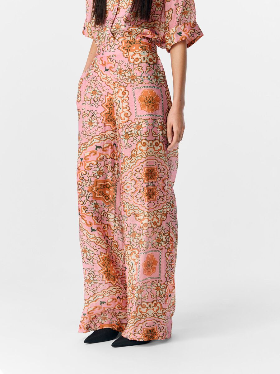 OBJECT IMPRIMÉ PANTALON À JAMBE AMPLE, Rose Elegance, highres - 23047163_RoseElegance_1205721_003.jpg