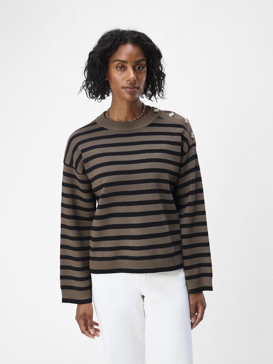 OBJECT LOOSE KNITTED PULLOVER, Morel, highres - 23044624_Morel_1151877_003.jpg