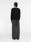 Object Collectors Item V-NECK KNITTED PULLOVER, Black, highres - 23034470_Black_004.jpg