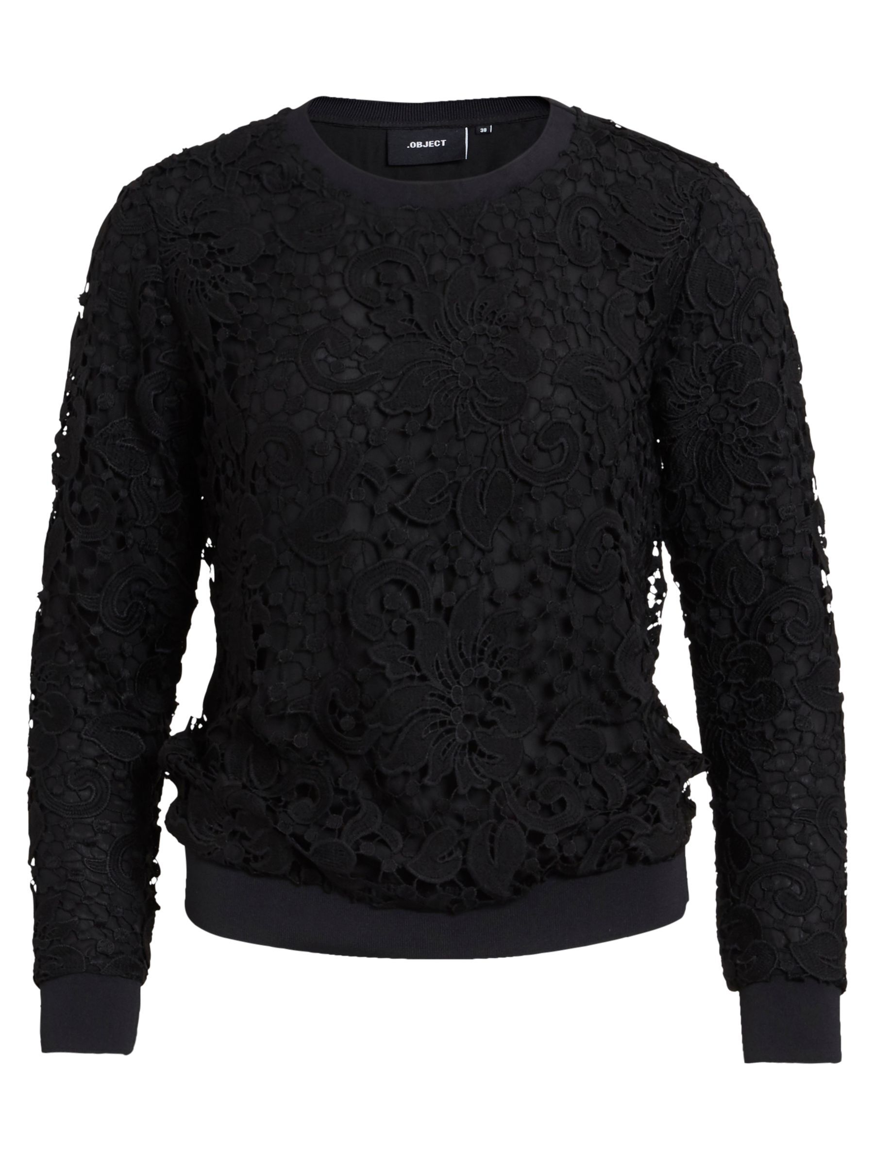 Black lace sweatshirt new arrivals