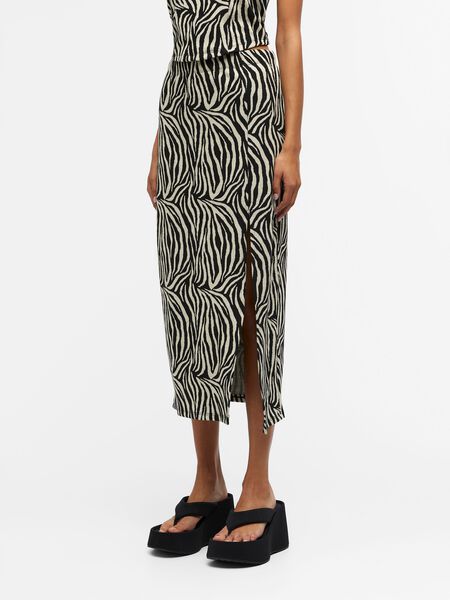 Object Collectors Item PRINTED MIDI SKIRT, Black, highres - 23043329_Black_1078474_003.jpg