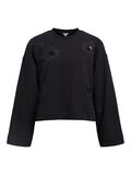 Product image thumbnail - EMBROIDERED SWEATSHIRT, Black | 1