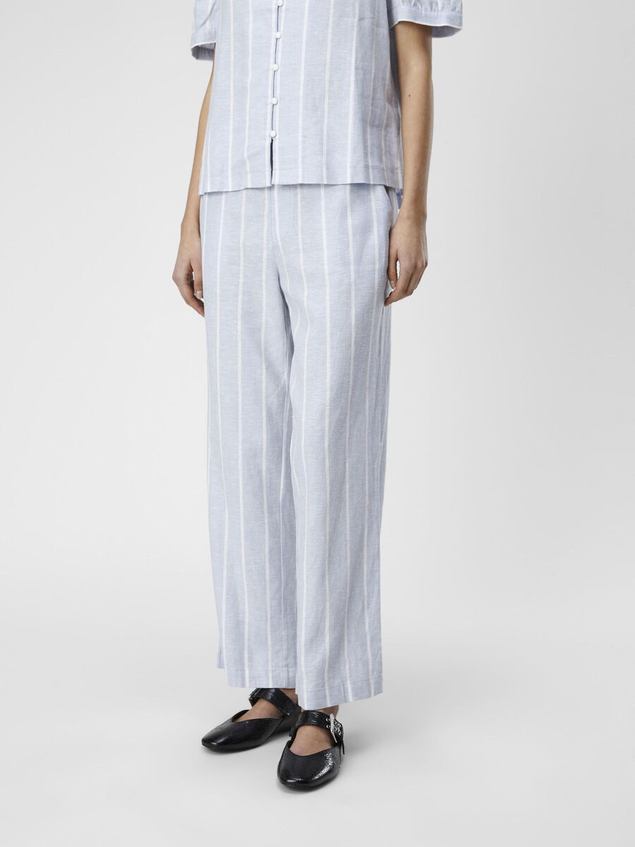 OBJECT LINEN WIDE-LEG TROUSERS, Brunnera Blue, highres - 23044261_BrunneraBlue_1105986_003.jpg