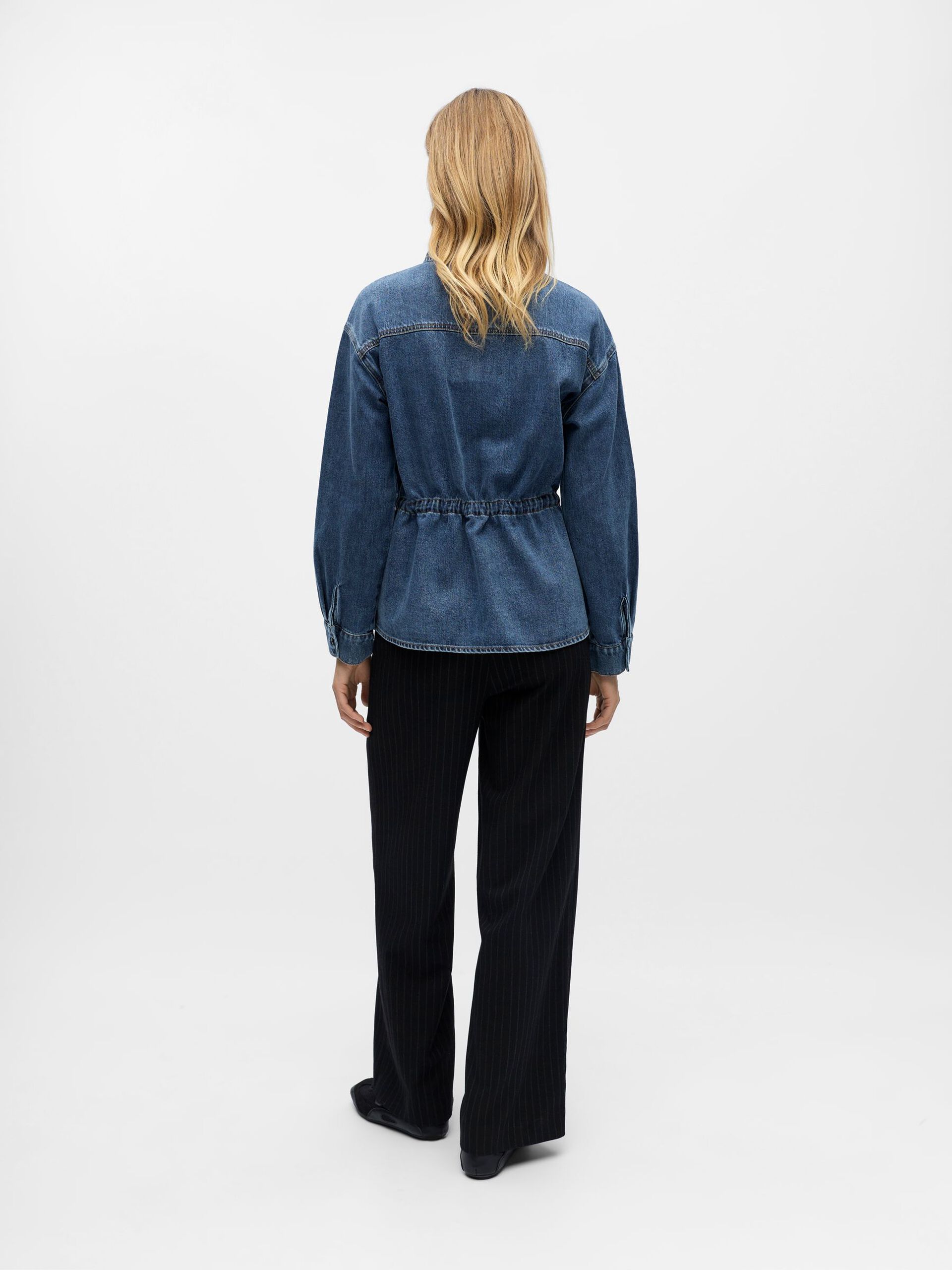 Carousel image - COTON BIOLOGIQUE VESTE, Medium Blue Denim | 3