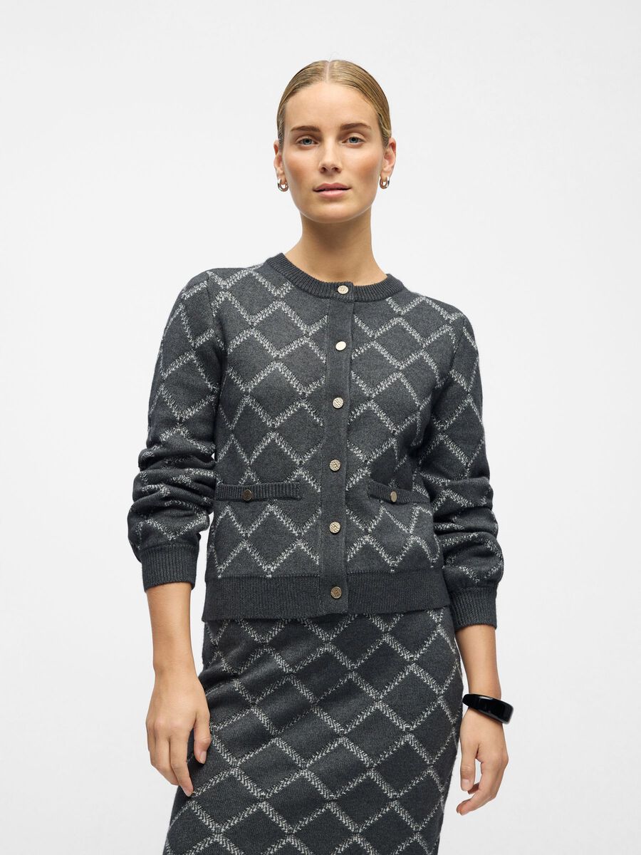 Product carousel image - STRICK STRICKJACKE, Dark Grey Melange | 1