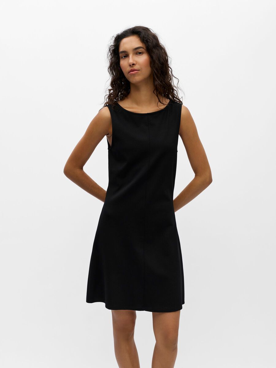 Product carousel image - SLEEVELESS MINI DRESS, Black | 1
